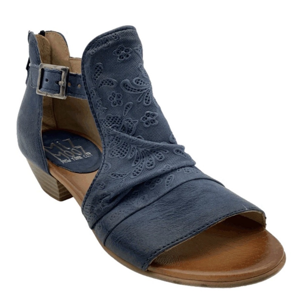Miz Mooz Leather Heeled Sandals Corra River Size 38 US 7.5-8